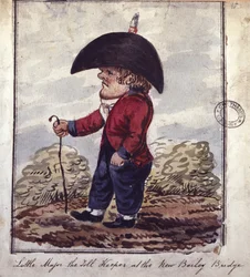 Le petit Major le gardien du péage au nouveau pont Bailey